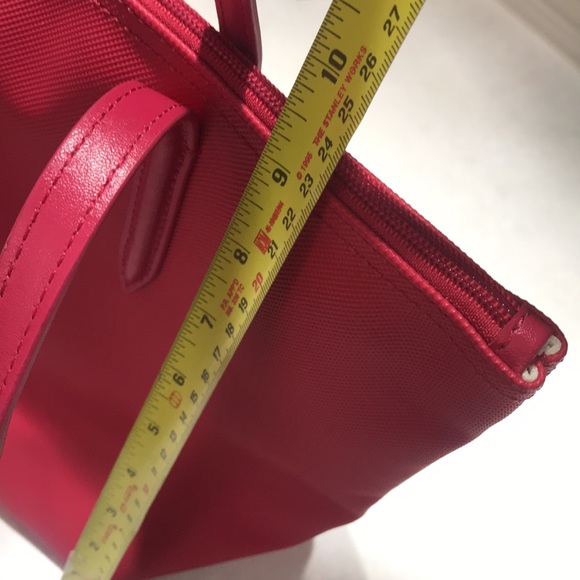 LACOSTE Women's Tote Bag In Sangria excellent condition ⭐️⭐️⭐️⭐️ - Picture 4 of 10